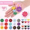 120 Pieces Flower, Heart Patches Mini Embroidery Applique Patches Colorful Sew Iron on Patches for Clothing Repair Decorations DIY Craft (Flower, Heart)